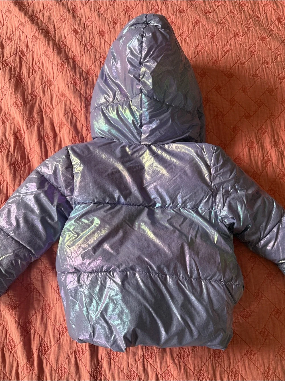 GAP Iridescent Lavender Hooded Puffer